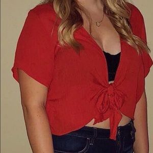 Charlotte Russe cropped shirt